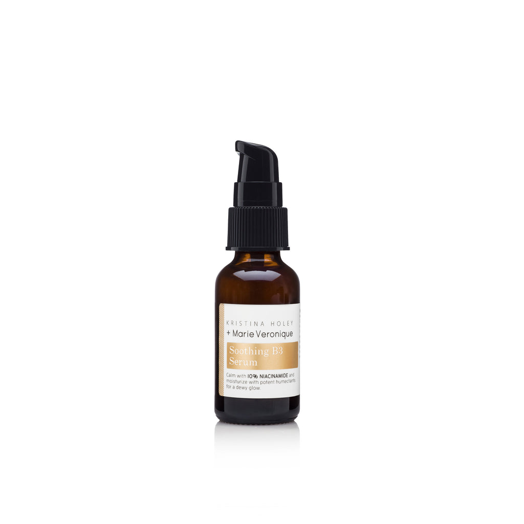 Marie Veronique Soothing B3 Serum 1 fl oz / 30 ml. Calm with 10% NIACINAMIDE and moisturize with potent humectants for a dewy glow. Microbiome-friendly / Fragrance+Essential Oil free
