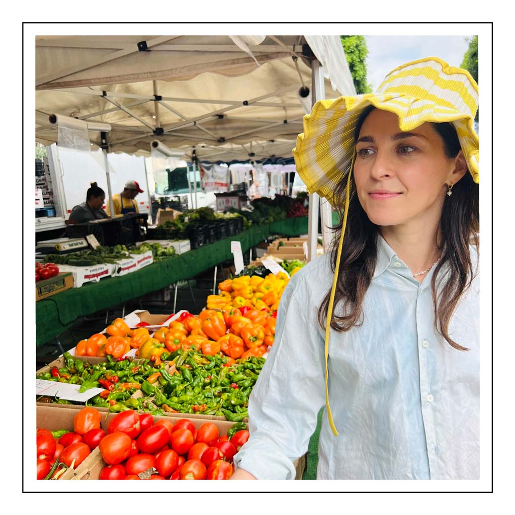 Julia Sherman at a Farmer's Market
